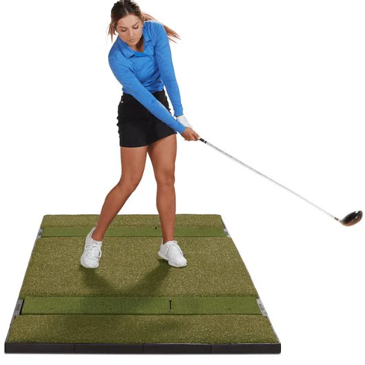Fiberbuilt 4' x 10' Double Sided Launch Monitor Golf Mat - Image 4